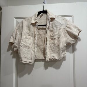 Cream Crop Top jacket